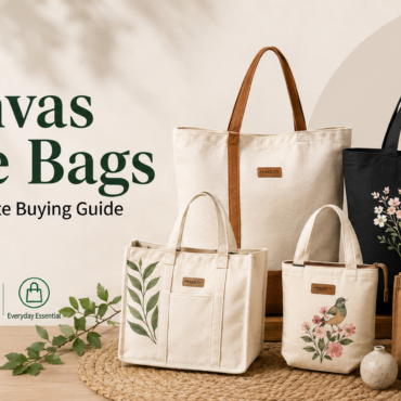 Canvas tote bags in different sizes and styles for everyday use and work.