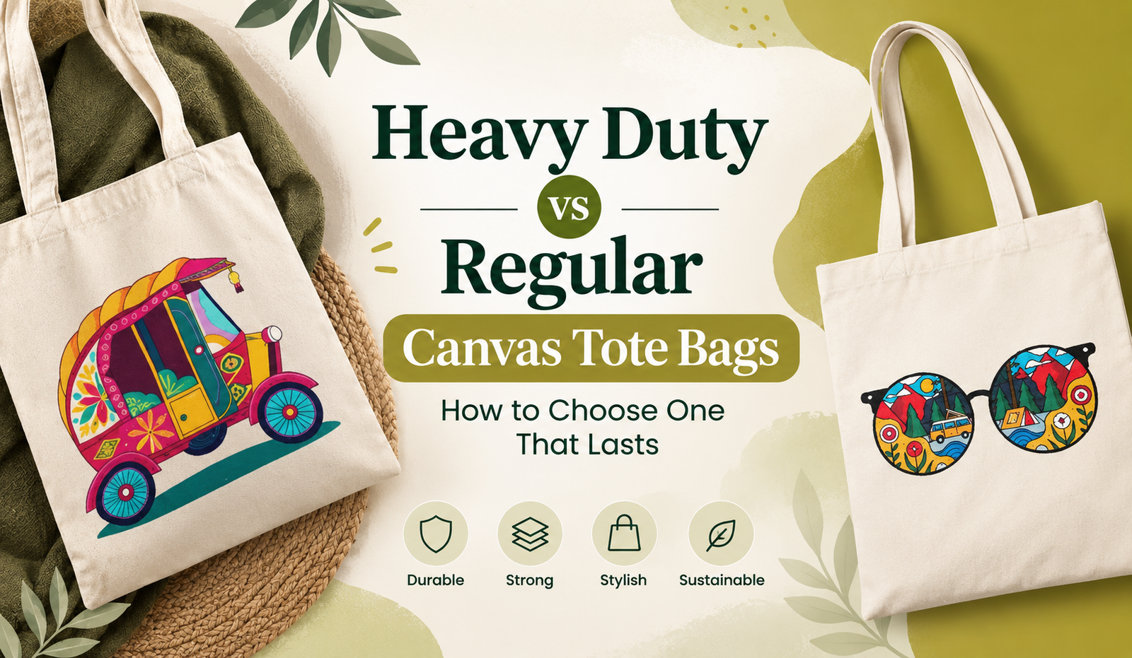 Heavy duty vs regular canvas tote bags for durability and everyday use.